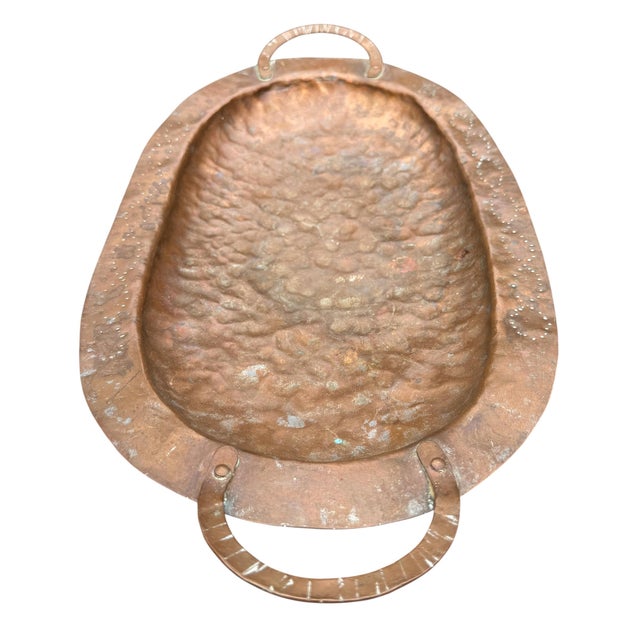 Early 20th Century American Arts & Crafts Hammered Copper Tray For Sale - Image 5 of 13