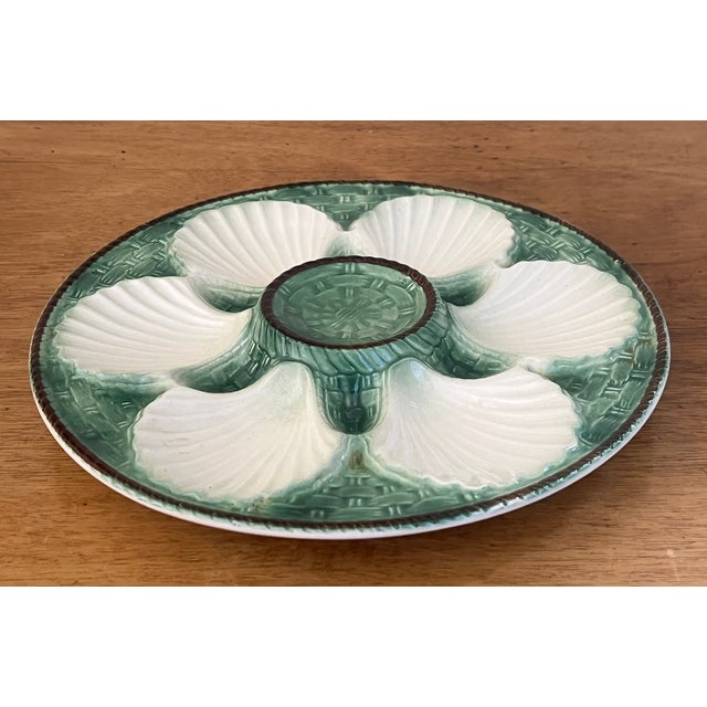 French French Longchamp Style Oyster Plate For Sale - Image 3 of 6