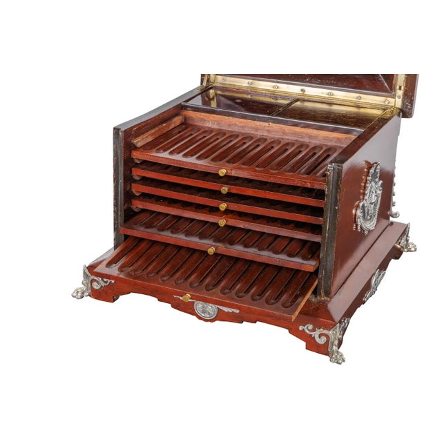 Wood A Rare French Cigar Humidor by Charles Guillame Diehl and Jean Brandley For Sale - Image 7 of 11