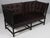Børge Mogensen two-seat sofa in black lacquered beech and new upholstered cushions of mokka full grain aniline leather....