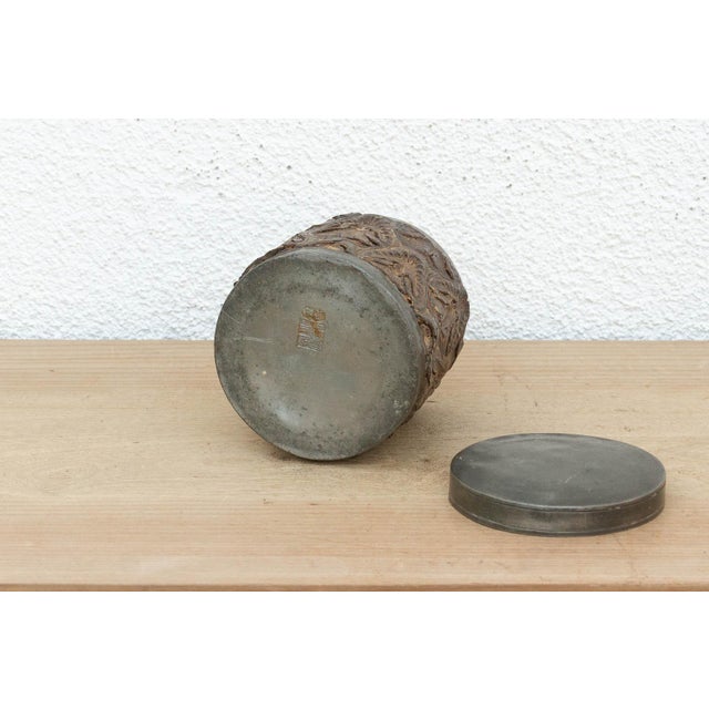 Small Antique Chinese Pewter Tea Canister For Sale In Los Angeles - Image 6 of 6
