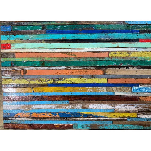 Abstract Reclaimed Wood Wall Sculpture For Sale In Miami - Image 6 of 13