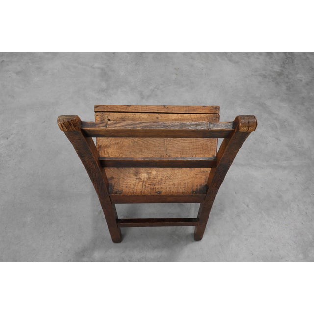 Antique Late 19th Century Oak Side Chair, Belgium For Sale - Image 11 of 17