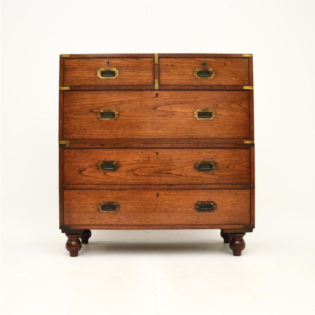 Military Campaign Chest of Drawers, 1840s For Sale - Image 13 of 13