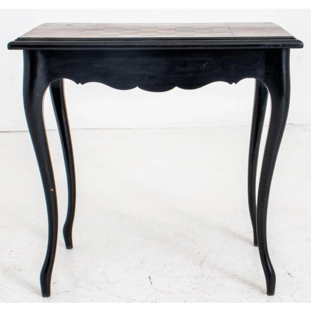 Just in, this a French Louis XV Style Inlaid & Ebonized Wood Game Table or as we say in French, Table a Jeux. The top of...