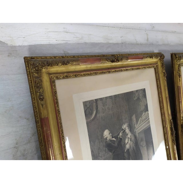 Figurative Scenes, 1800s, Engravings, Framed, Set of 2 For Sale - Image 11 of 18