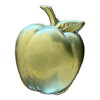 Vintage Brass Apple Wall Clip For Sale
