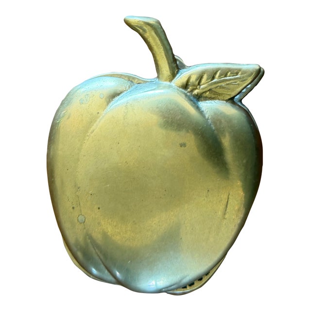 Vintage Brass Apple Wall Clip For Sale