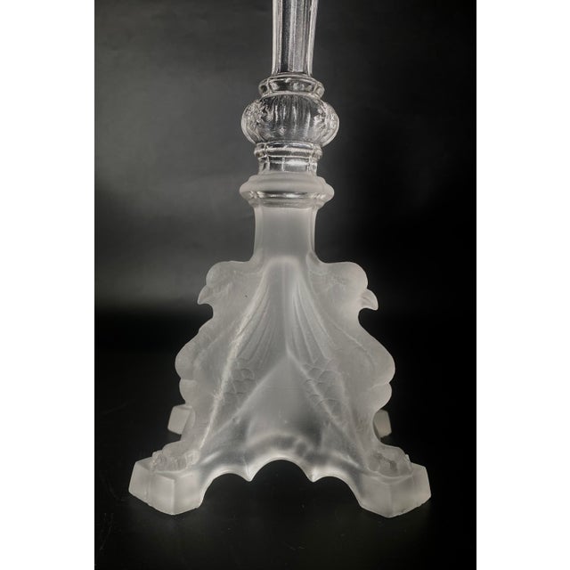 1920s Crystal Griffon Candlestick from Val Saint Lambert, Belgium, 1920s For Sale - Image 5 of 12