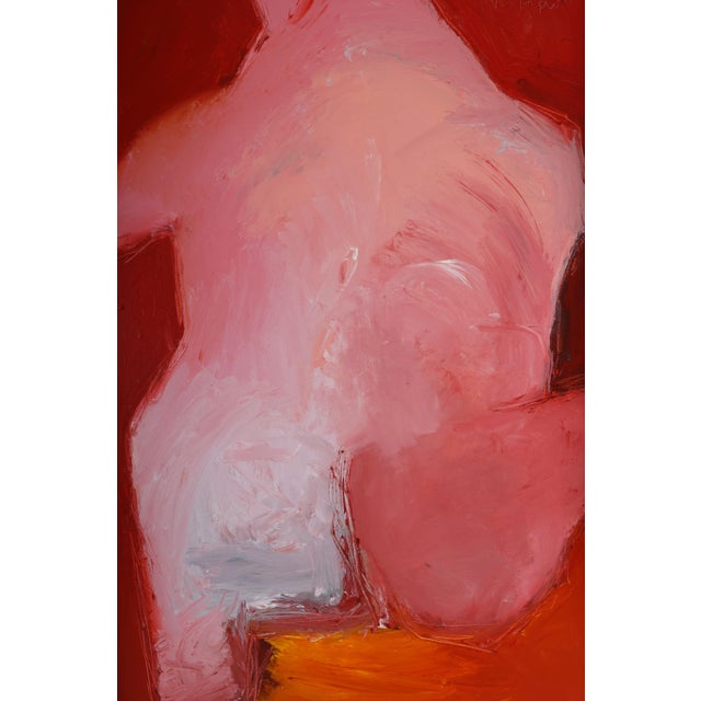 1990s Figurative Expressionism "Form and Color" Original Painting by the Reverend Dr. Virginia Cohn Parkum For Sale - Image 5 of 9