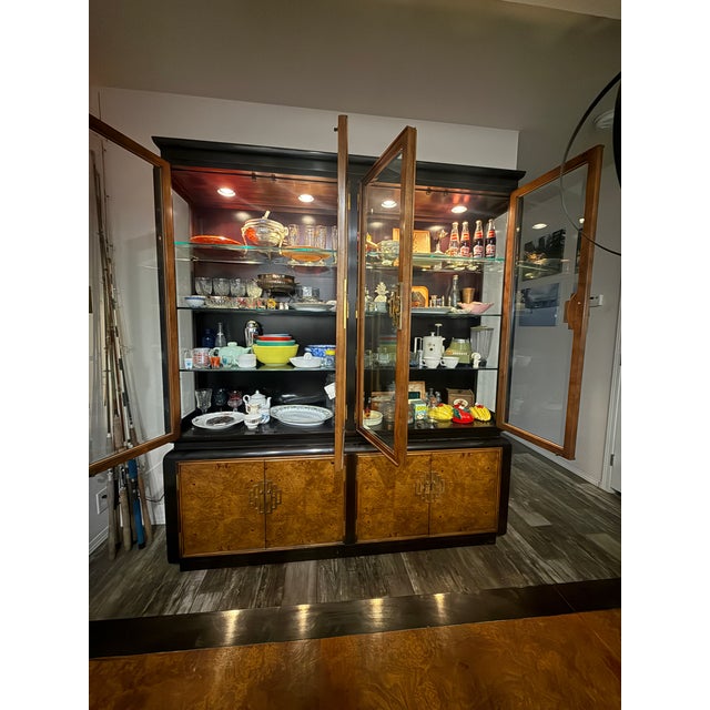 1980s Century Furniture Chin Hua China Cabinet by Raymond Sobota For Sale - Image 12 of 15