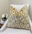 Contemporary Gold Groove 22x22 Velvet Pillow With Feather Down Insert For Sale - Image 3 of 5
