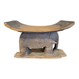 Antique Ashanti Carved Elephant Stool
