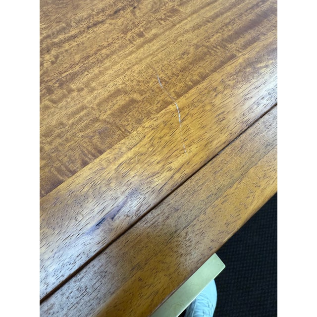 Crate and Barrel Solid Wood Desk With Caining and Matching Chair For Sale - Image 17 of 18