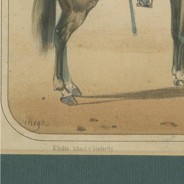 Paper José Villegas, Lancer and Officer, 1861, Lithograph For Sale - Image 7 of 12
