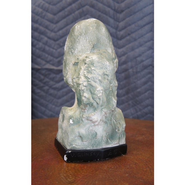 Early 20th Century Vincent Glinsky Mid Century Face of Love Madonna Bust Sculpture Statue For Sale - Image 6 of 10
