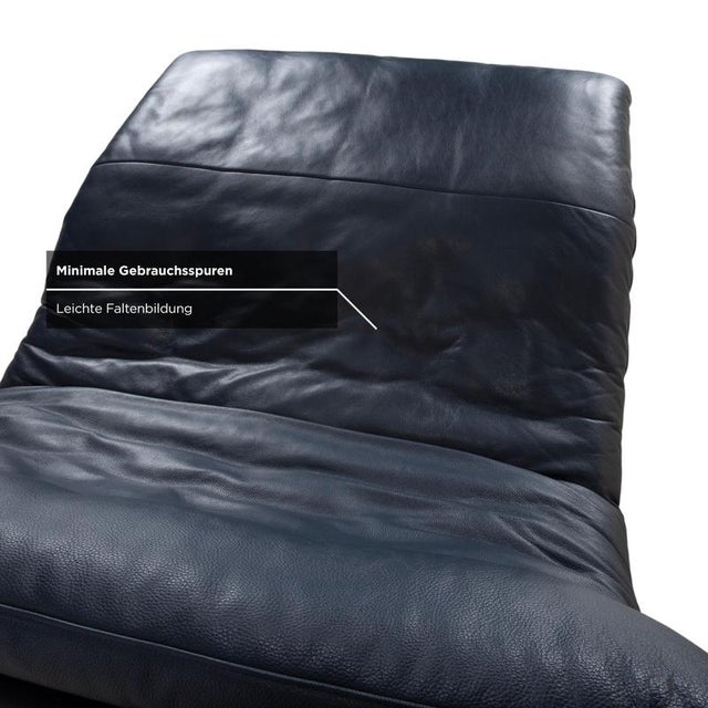 Daily Dreams Chaise Lounge in Dark Blue Leather from Willi Schillig For Sale - Image 11 of 17