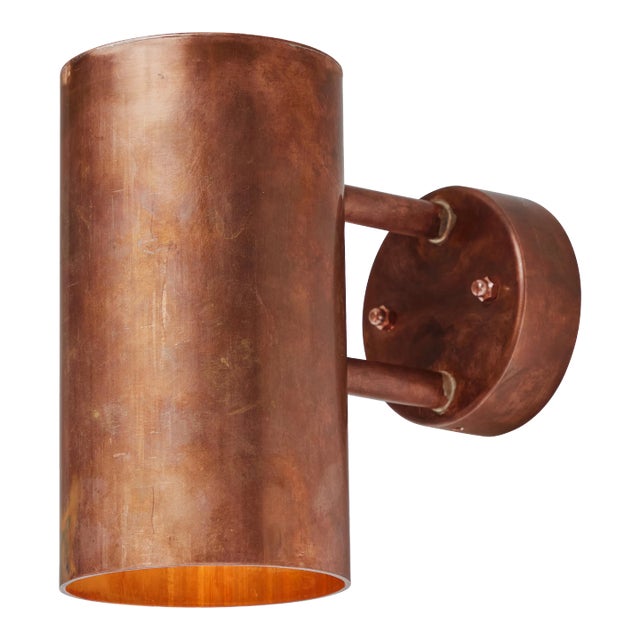 Hans-Agne Jakobsson C 627/110 'Rulle' Raw Copper Outdoor Sconce For Sale