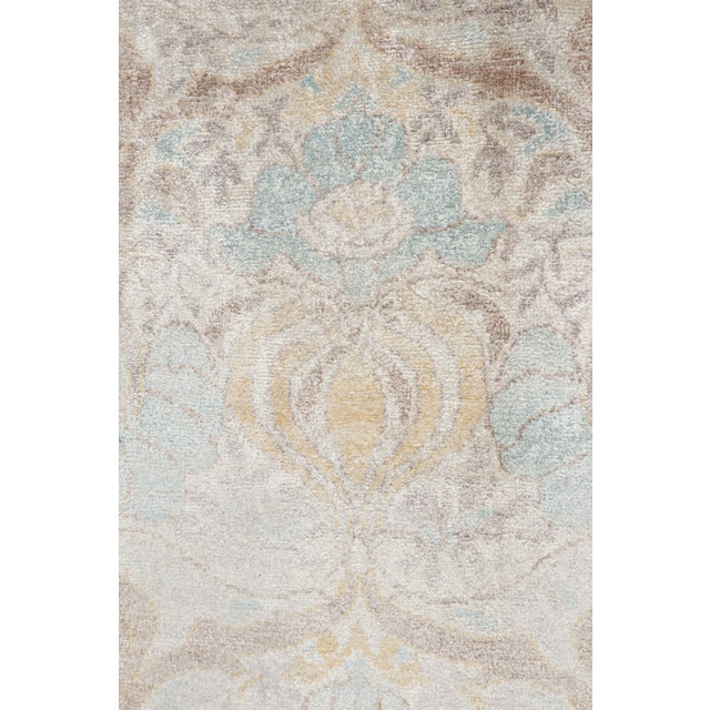 Traditional Rug & Kilim’s Oushak Style Rug in Blue and Beige-Brown With Floral Patterns For Sale - Image 3 of 8