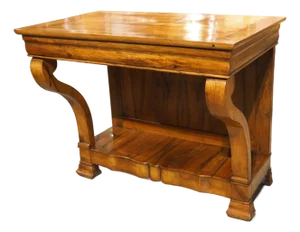 Antique French Louis Philippe Style Console Table With Single Drawer, C. 1860