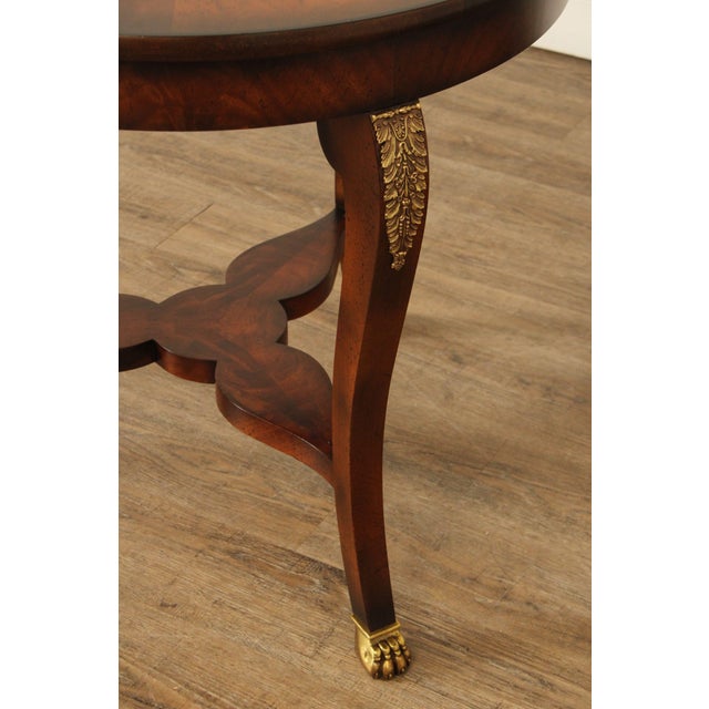 Baker Furniture Empire Style Round Top Mahogany Center Table For Sale - Image 11 of 16