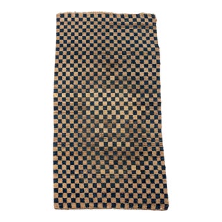 Tibetan Checkerboard Khaden Rug, 4' 8" X 2' 5" For Sale