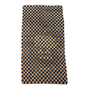 Tibetan Checkerboard Khaden Rug, 4' 8" X 2' 5"