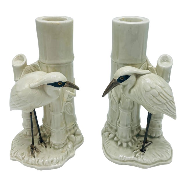 Fitz and Floyd Seabird Candle Holders, a Pair For Sale