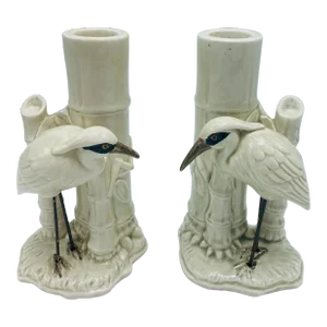 Fitz and Floyd Seabird Candle Holders, a Pair