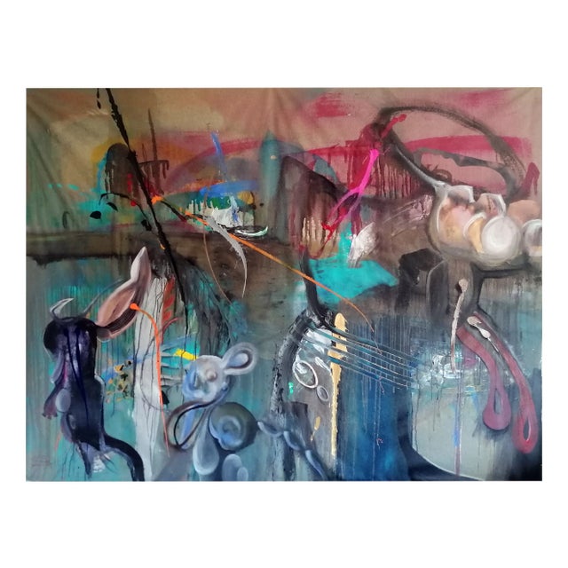 Stefano Mazzolini, Donbass, 2022, Acrylic & Oil on Canvas For Sale