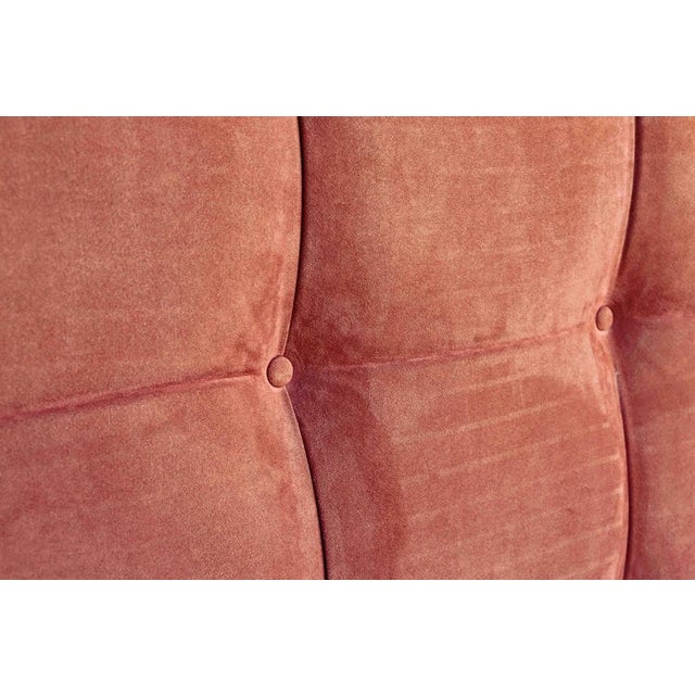 Vintage Vetvet and Metal Headboard For Sale - Image 6 of 7