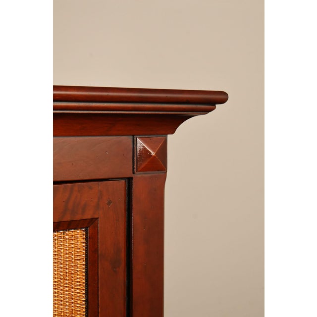 Grange French Louis Philippe Cherry Cane Door Armoire Cabinet For Sale - Image 16 of 18