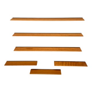 Mid-Century Modern Wall Mounted Shelves, 1970s, Set of 6 For Sale