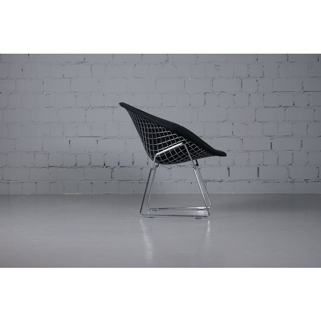 Harry Bertoia Model 421 Diamond Armchair with Black Full Cover by Harry Bertoia for Knoll International, 1970s For Sale - Image 4 of 14