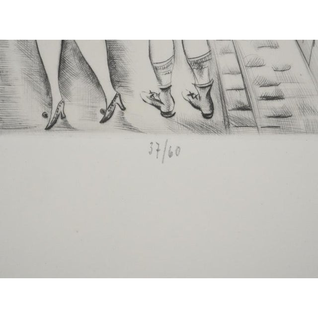 Mily Possoz, Young Girls with Provisions, Original Signed Engraving For Sale - Image 4 of 10