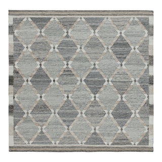 Rug & Kilim’s Custom Scandinavian Outdoor Rug With Geometric Pattern - 10'x10' For Sale