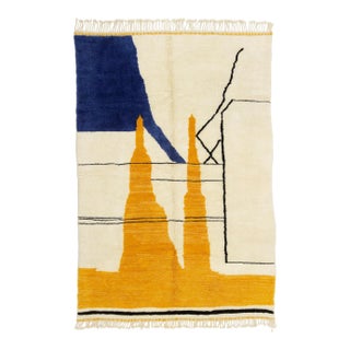 Premium Hand-Knotted Moroccan Wool Rug | 10'4" X 6'4" | One of a Kind For Sale