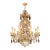 Antique Italian Baroque Revival Crystal Chandelier Wood Smoked Crystal Drops For Sale