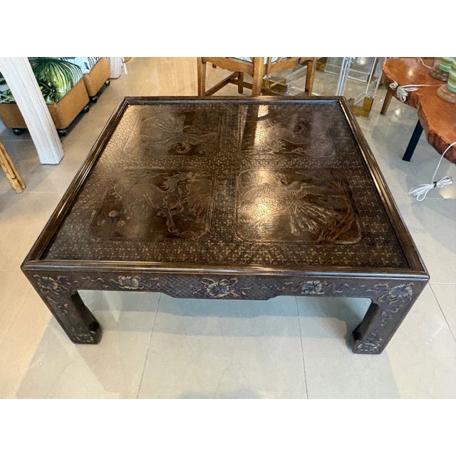 Vintage Mario Buatta for John Widdicomb Chinoiserie Ming Cocktail Coffee Table For Sale - Image 10 of 12