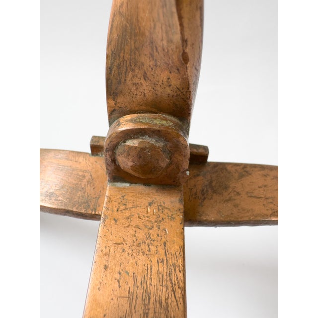 Antique Arts & Crafts Copper Double Pricket Candlestick, C. 1900–1930, Brutalist Style For Sale - Image 12 of 18