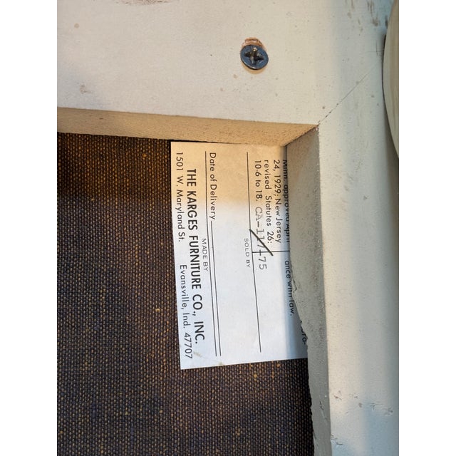 Mid-Century Karges Pair Benches Button-Tufted Champagne Upholstery For Sale - Image 12 of 12