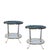 Early 21st Century Blue Mirror Cigarette Tables by The Century, Set of 2 For Sale - Image 5 of 5