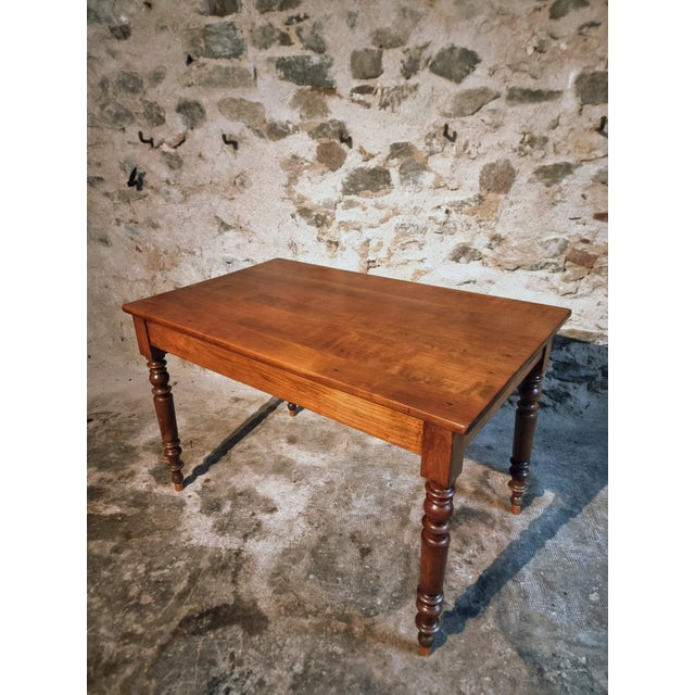 Vintage French Table in Cherrywood, 1930s For Sale - Image 6 of 14