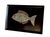 Mid 20th Century Couroc of Monterey Tray With Brass, Turquoise and Stone Inlay Fish For Sale