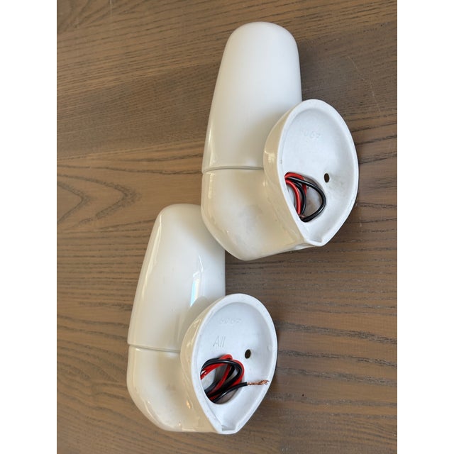 Model 6067 Sconces in Ceramic by Wilhelm Wagenfeld for Lindner, 1958, Set of 2 For Sale - Image 11 of 12