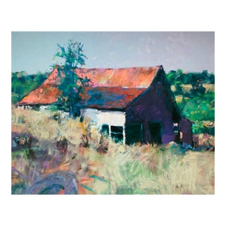 Early 21st Century, Untitled (Barn in Landscape), Contemporary Impressionist, Archival Iris Giclee on Watercolor Paper, Artist Greg Osterhaus For Sale