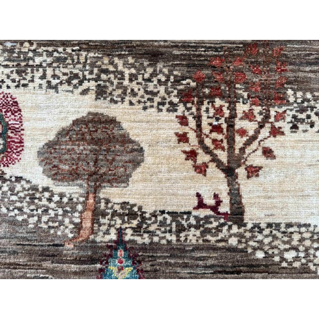 Vintage Persian Gabbeh Wool Landscape Rug – 152x200 Cm For Sale - Image 16 of 18