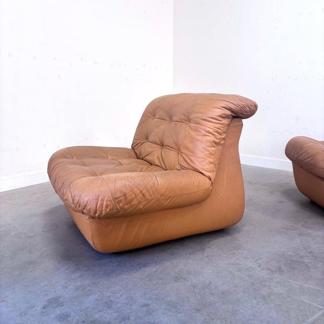 Vintage Lounge Chairs in Leather, 1970s, Set of 2 For Sale - Image 12 of 14