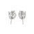 Early 21st Century Unisex 14k White Gold 2.14ctw Round Cut Diamond 4 Prong Push Back Stud Earrings, A Pair For Sale - Image 5 of 8