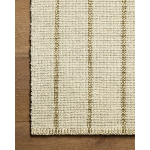 Loloi Rugs Amber Lewis x Loloi Harlan Ivory / Sage 5'-6" x 8'-6" Area Rug For Sale - Image 4 of 5